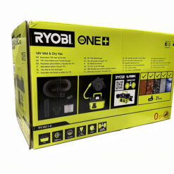 Ryobi RV1811-0 ONE+ våt- och torrdammsugare, förpackningens baksida