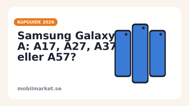 Samsung Galaxy A-serien 2026: A17, A27, A37 eller A57?