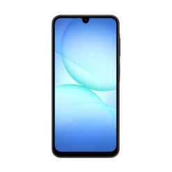 Samsung Galaxy A17 5G 128 GB i svart, sedd framifrån