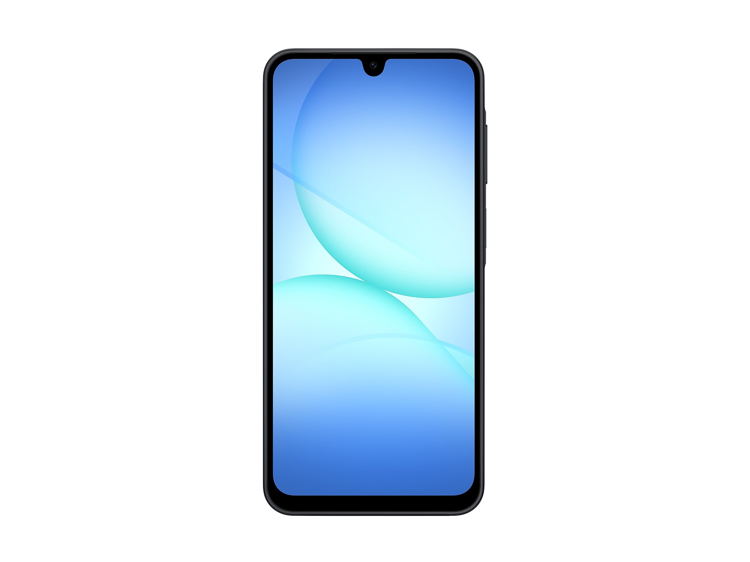 Samsung Galaxy A17 5G 128 GB i svart, sedd framifrån