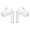 Samsung Galaxy Buds4 Pro vit hörlurar sedda från sidan