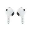 Samsung Galaxy Buds4 vit hörlurar sedda bakifrån med sensorer