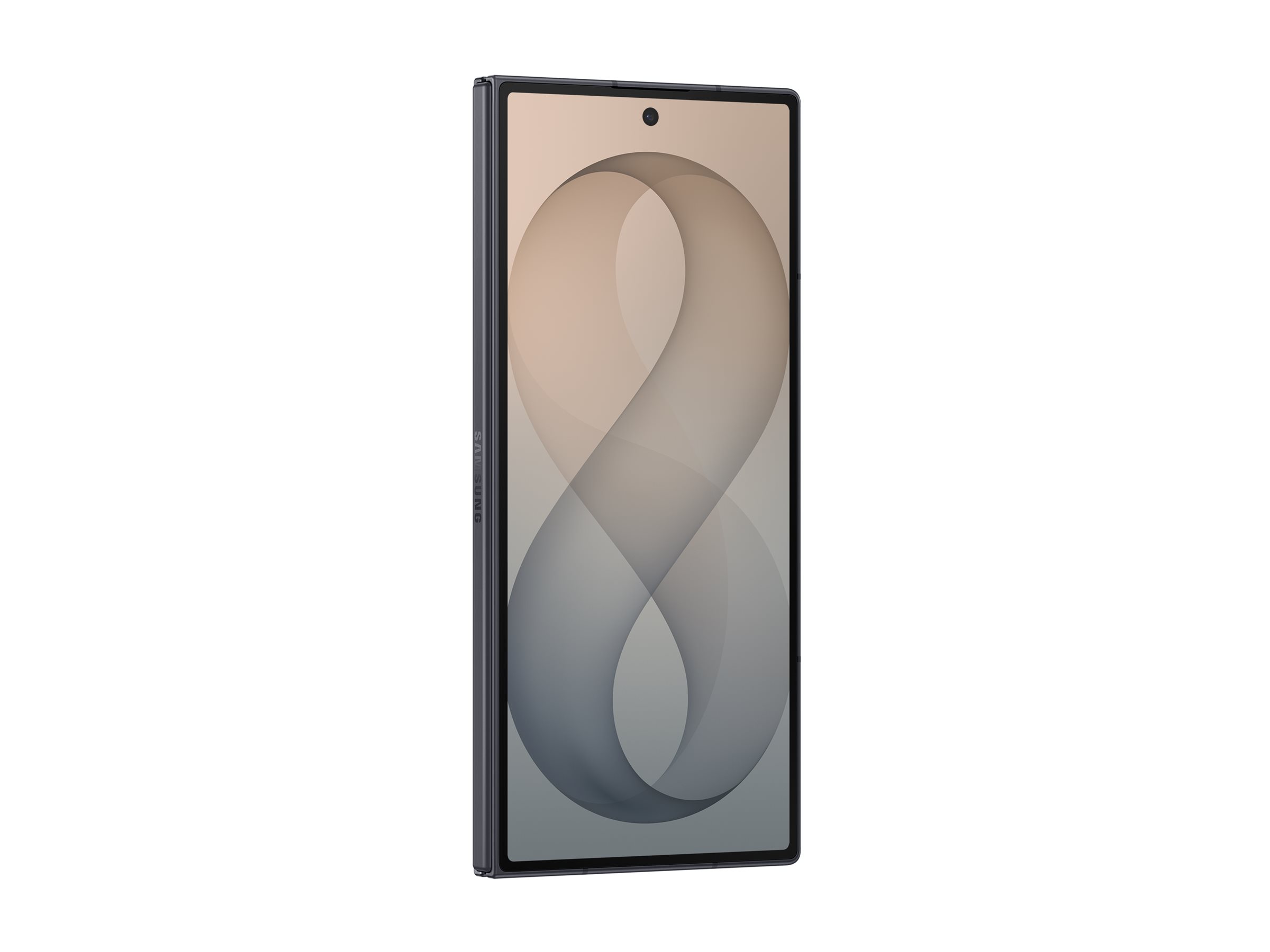 Samsung Galaxy Z Fold8 Ultra i grafit sedd snett framifrån