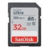 SanDisk Ultra SDHC 32GB minneskort sett framifrån