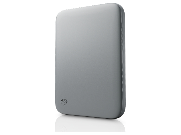 Seagate Expansion Portable 2 TB bärbar extern hårddisk sedd framifrån