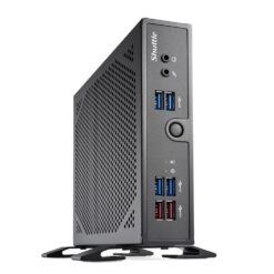 Shuttle XPC slim DS50U3 minidator stående med portar på framsidan