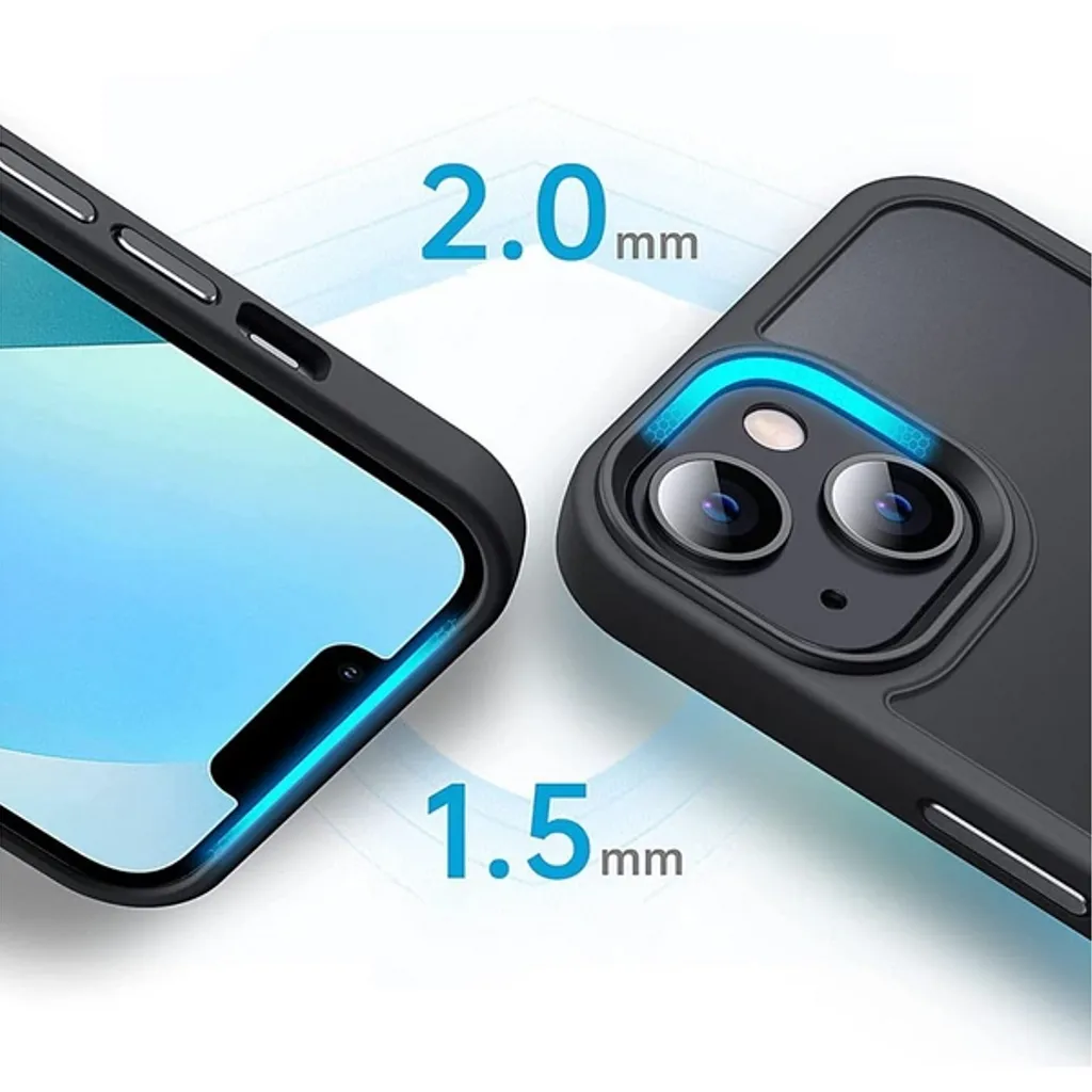 Matt svart Tech-Protect MagMat skal till iPhone 14 med MagSafe-ring