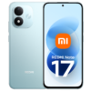 Xiaomi Redmi Note 17 4G i blått sedd framifrån och bakifrån